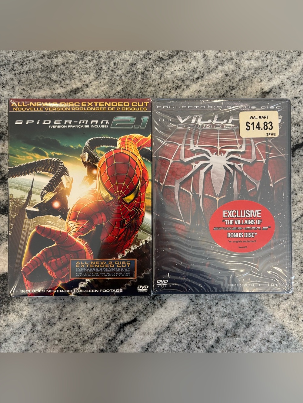 Spider-Man 2.1 DVD Walmart Edition w/Bonus Disc: The Villains of Spider-Man 3
